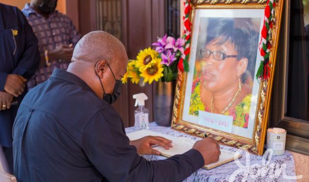 Mahama signs book of condolence for Dzifa Attivor