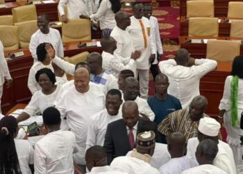 Mahama, NDC leadership storm Parliament ahead of Gyakye Quayson’s swearing-in