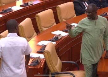 Ken Agyapong and Sylvester Tetteh in near fisticuffs during Parliamentary session