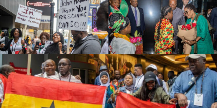 Photos: Hundreds Welcome President John Mahama And Lordina In New York