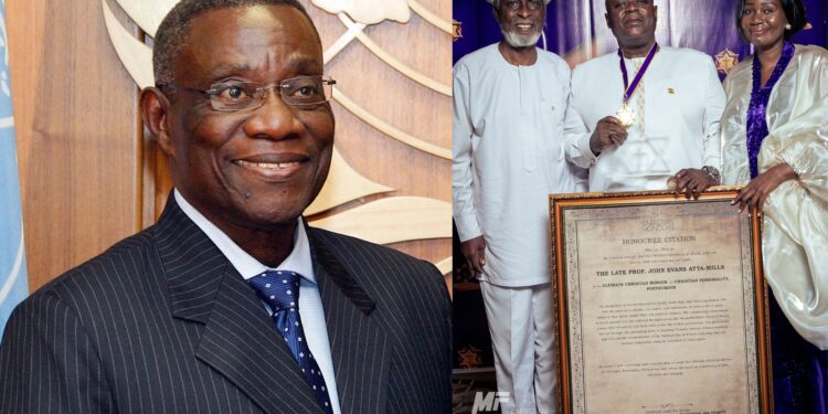 Former President Ata Mills receive posthumous award at maiden Christian Honors 14 years after demise