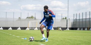Ernest Nuamah in high spirit for Lyon after injury recovery